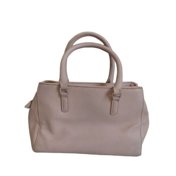 Reaction Kenneth Cole Pink Beige Triple Entry Satchel Handbag Fair Condition - Picture 2 of 12